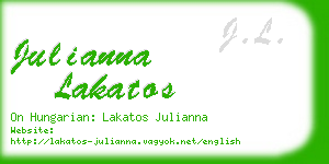 julianna lakatos business card